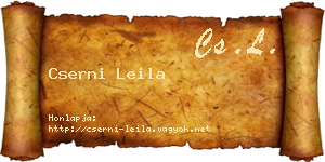 Cserni Leila névjegykártya